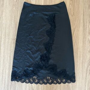Vintage boho midi lingerie skirt